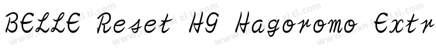 BELLE Reset HG Hagoromo Extrabold字体转换